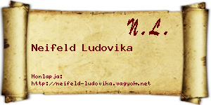 Neifeld Ludovika névjegykártya